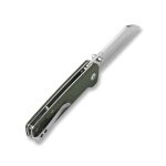 QSP Knives Penguin Folding Knife 3.06" D2 Sheepsfoot Blade, OD Green Linen Micarta Handles - QS130-C - Image 12