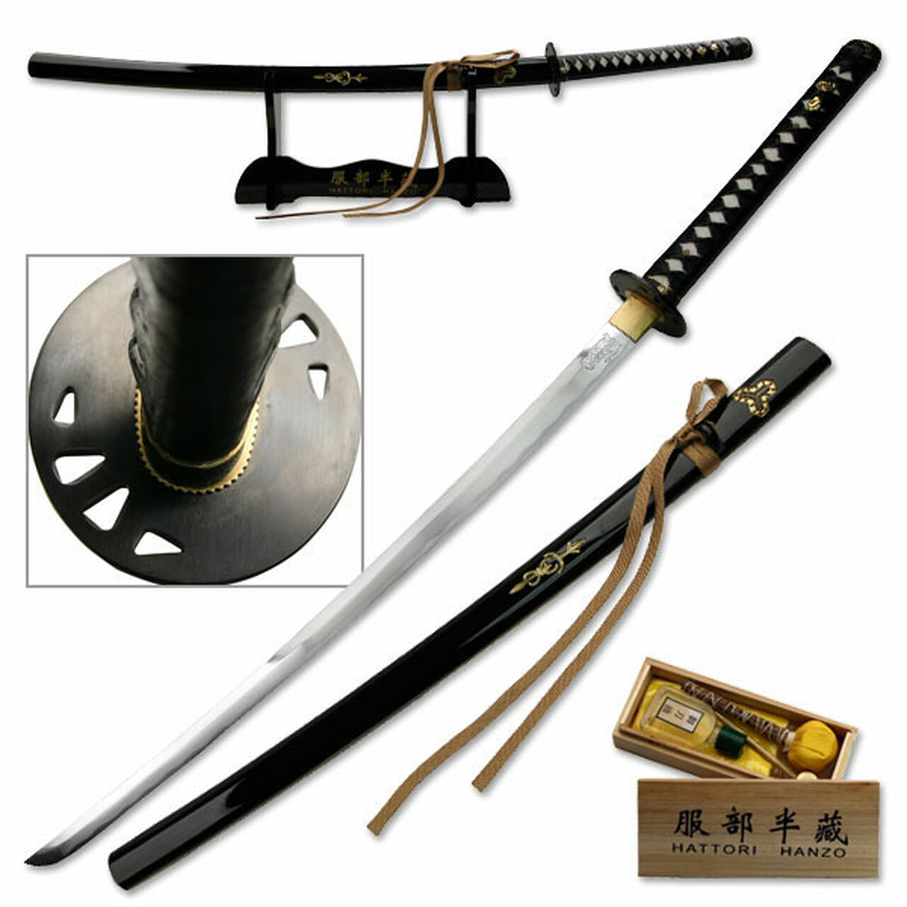 Ten Ryu Premium Hand Forged Kill Bill Bride's Samurai Sword Replica Movie Katana Lion Engraved Blade - SW-320DX