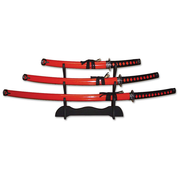 SAMURAI SWORD SET, 3 PIECE SET (KATANA) - SW-68R4
