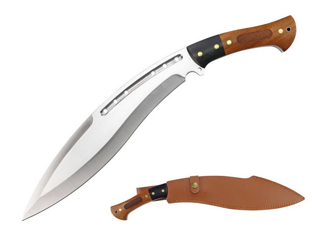 MILITARY Kurki Rich Wood Handle- Highest 5Cr15Mov Steel - 5.8mm Thick - Full Tang - Tuffest & Sharpest Kurki EVER