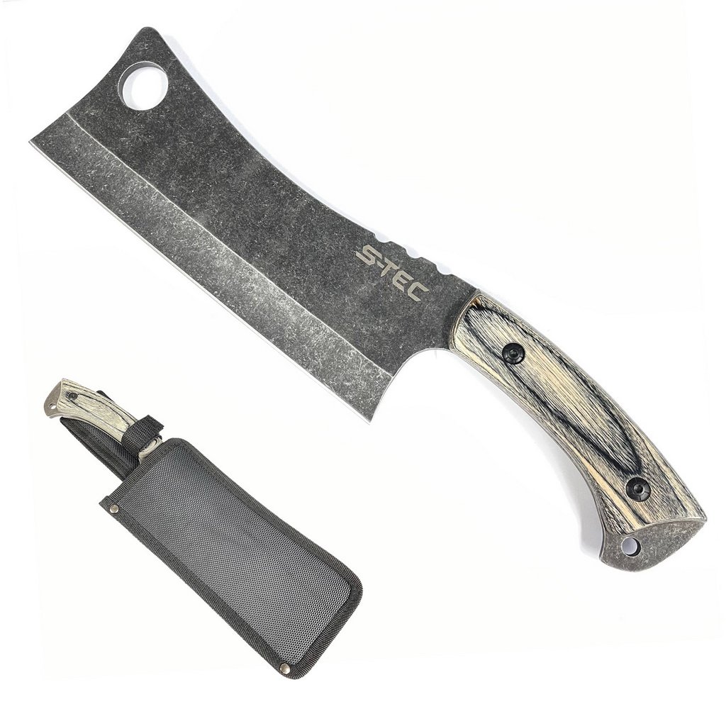 T224188-2 S-TEC 12 - Wood Handle Machete / Cleaver / Chopper W/ nylon sheath - T224188-2 - Image 1