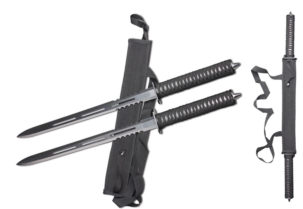 FANTASY SWORD - 23 1/2? Twin Tactical Sword Set with 16? Blade