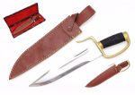Ryujin 15" T10 Real Water Tamper Wing Chun Dao w/ Leather Sheath - Image 4