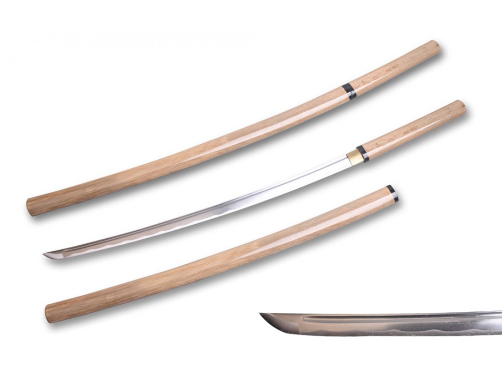 Akira Forge Hand Made 1045 Carbon Steel Natural Wood Shirasaya / Sword / Katana