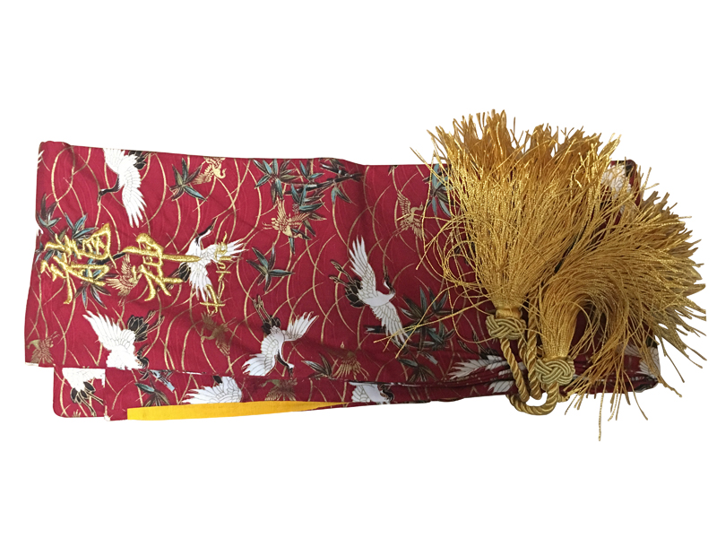 Ryujin brocade silk sword bag with gold Ryujin logo - T95053