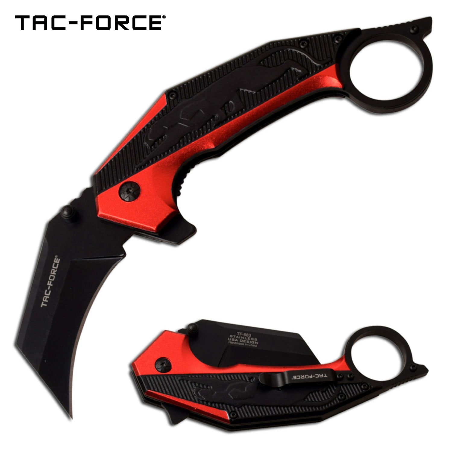 TAC FORCE – FLIPPER QUICK OPENING KARAMBIT PANTHER DESIGN KNIFE – TF-983RD