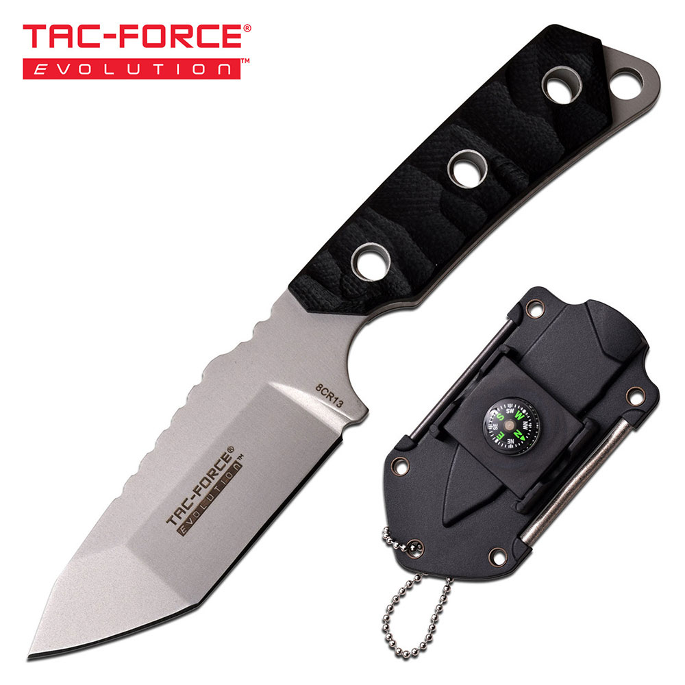 Tac-Force Evolution Fixed Blade Knife / Neck Knife - TFE-FIX011-BK