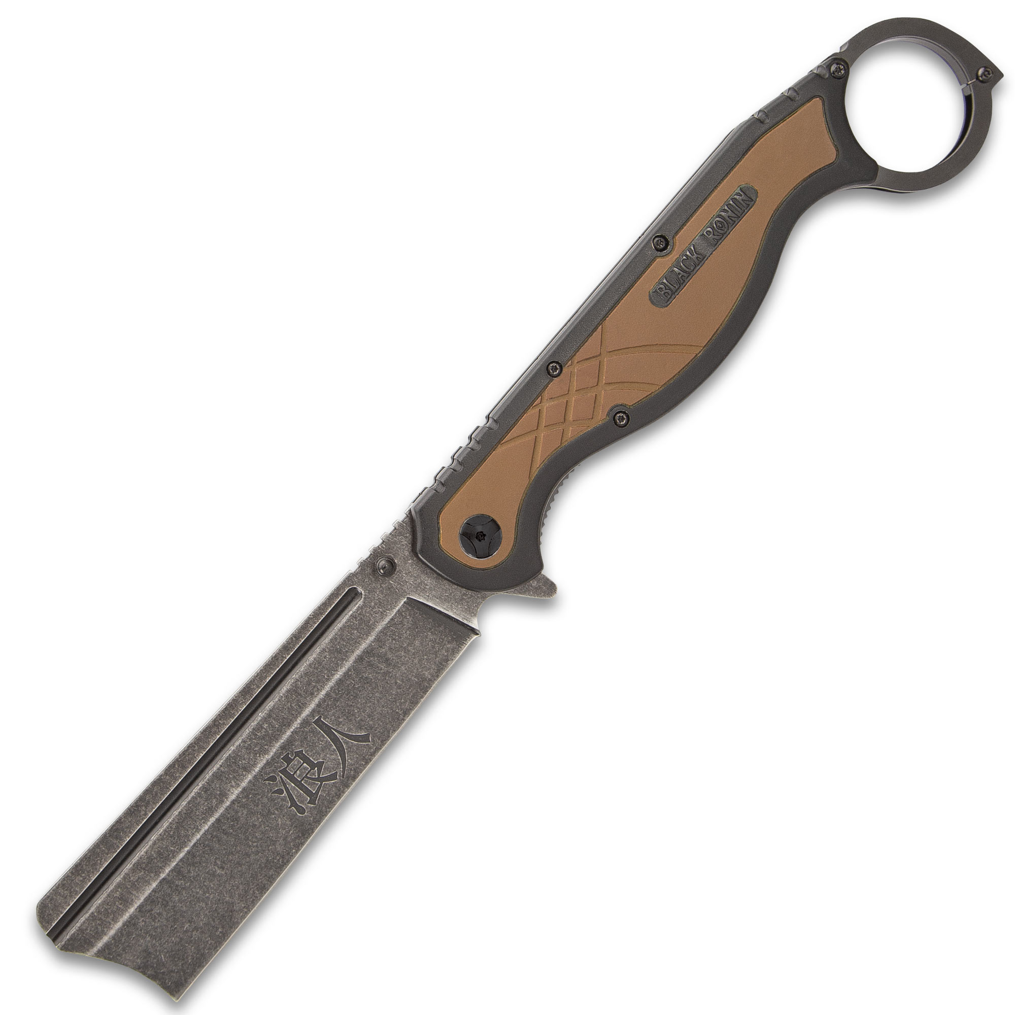 Black Ronin Straight Razor Pocket Knife - UC3416