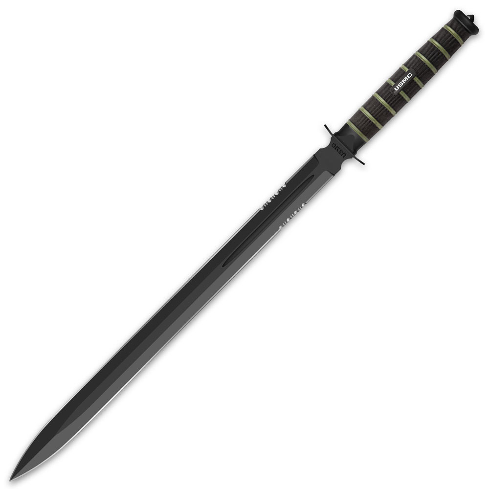 UC3504 USMC Blackout Double - Edged Sword With Nylon Sheath - UC3504 - Image 1