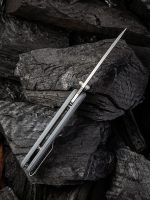 We Knife Company Ben Petersen Banter Folding Knife 2.9" S35VN Satin Spear Point Blade, Gray G10 Handles - 2004E - Image 4