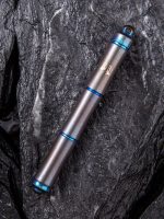 We Knife Company Syrinx Titanium Screw Cap Pen, Blue - TP- 04A