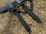 BladesUSA Fantasy Twin Ninja Swords, Two-Piece Set, Black, 28-Inch Overall - HK-6183 - Image 2