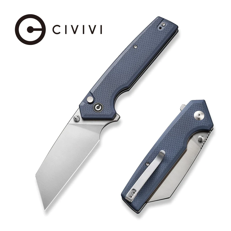 CIVIVI Amirite Flipper & Thumb Stud & Button Lock Knife G10 Handle (3.48" Nitro-V Blade) C23028-1