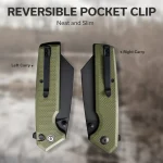 CIVIVI Amirite Flipper & Thumb Stud & Button Lock Knife G10 Handle (3.48" Nitro-V Blade) C23028-3 - Image 3