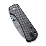 CIVIVI Baby Banter Thumb Stud Knife Carbon Fiber Overlay On G10 Handle (2.34" Damascus Blade) C19068S-DS1 - Image 5