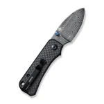 CIVIVI Baby Banter Thumb Stud Knife Carbon Fiber Overlay On G10 Handle (2.34" Damascus Blade) C19068S-DS1 - Image 8