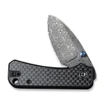CIVIVI Baby Banter Thumb Stud Knife Carbon Fiber Overlay On G10 Handle (2.34" Damascus Blade) C19068S-DS1 - Image 6