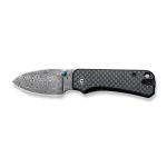 CIVIVI Baby Banter Thumb Stud Knife Carbon Fiber Overlay On G10 Handle (2.34" Damascus Blade) C19068S-DS1 - Image 7