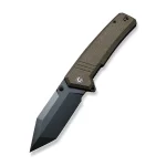 CIVIVI Bhaltair Flipper & Thumb Stud Knife Green Burlap Micarta Handle (3.98" Black 14C28N Blade) C23024-3 - Image 7