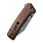 CIVIVI Bhaltair Flipper & Thumb Stud Knife Guibourtia Wood Handle (3.98" Damascus Blade) C23024-DS1 - Image 10