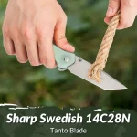 CIVIVI Button Lock Brazen Flipper & Thumb Stud Knife G10 Handle (3.46" 14C28N Blade) C19059C-3 - Image 3