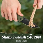 CIVIVI Button Lock Brazen Flipper & Thumb Stud Knife G10 Handle (3.46" 14C28N Blade) C19059C-2 - Image 2