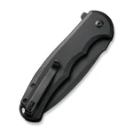 CIVIVI Button Lock Praxis Flipper Knife Black Aluminum Handle (3.75" Black Stonewashed Nitro-V Blade) C18026E- 1 - Image 7