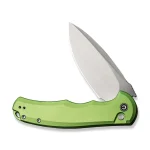 CIVIVI Button Lock Praxis Flipper Knife Lime Green Aluminum Handle (3.75" Satin Finished Nitro-V Blade) C18026E-3 - Image 3