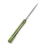 CIVIVI Button Lock Praxis Flipper Knife Lime Green Aluminum Handle (3.75" Satin Finished Nitro-V Blade) C18026E-3 - Image 4