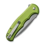CIVIVI Button Lock Praxis Flipper Knife Lime Green Aluminum Handle (3.75" Satin Finished Nitro-V Blade) C18026E-3 - Image 6
