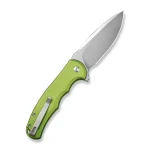 CIVIVI Button Lock Praxis Flipper Knife Lime Green Aluminum Handle (3.75" Satin Finished Nitro-V Blade) C18026E-3 - Image 7