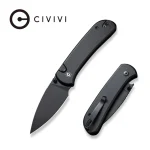 CIVIVI Qubit Button Lock Knife Aluminum Handle (2.98" 14C28N Blade) C22030E-1