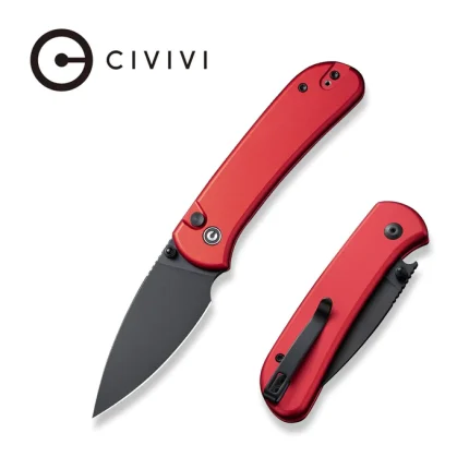 CIVIVI Qubit Button Lock Knife Aluminum Handle (2.98" 14C28N Blade) C22030E-2