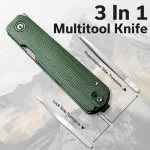 CIVIVI Sendy Flipper Knife / Multitool Wood Handle (2.83" Nitro-V Blade) C21004A-1 - Image 5