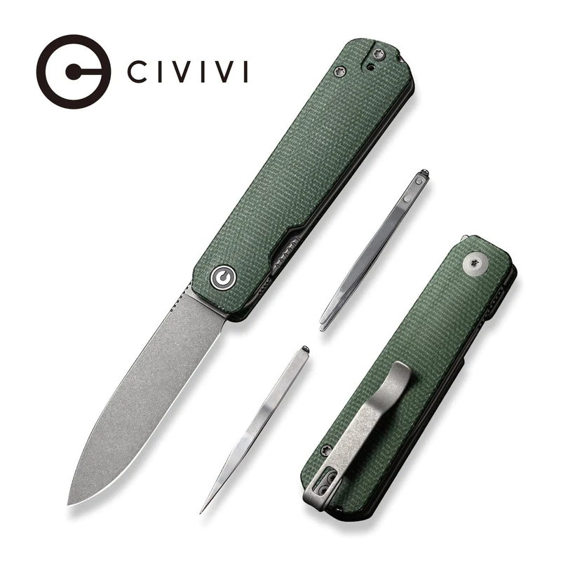 CIVIVI Sendy Flipper Knife / Multitool Wood Handle (2.83" Nitro-V Blade) C21004A-1