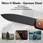 CIVIVI Sendy Flipper Knife / Multitool Wood Handle (2.83" Nitro-V Blade) C21004A-2 - Image 3