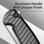 CIVIVI Stormhowl Flipper & Button Lock Knife Aluminum Handle (3.3" 2- Tone Nitro-V Blade ) C23040B-1 - Image 6
