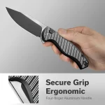 CIVIVI Stormhowl Flipper & Button Lock Knife Aluminum Handle (3.3" 2- Tone Nitro-V Blade ) C23040B-1 - Image 3