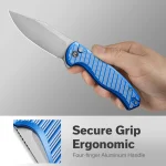 CIVIVI Stormhowl Flipper & Button Lock Knife Aluminum Handle (3.3" Nitro-V Blade) C23040B-2 - Image 4