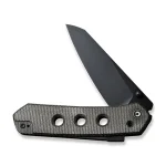 CIVIVI Vision FG Thumb Stud Knife Dark Green Canvas Micarta Handle (3.54" Black Nitro-V Blade) C22036-3 - Image 5