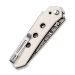 CIVIVI Vision FG Thumb Stud Knife Ivory G10 Handle (3.54" Damascus Blade) C22036-DS1 - Image 7