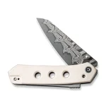 CIVIVI Vision FG Thumb Stud Knife Ivory G10 Handle (3.54" Damascus Blade) C22036-DS1 - Image 5