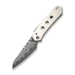 CIVIVI Vision FG Thumb Stud Knife Ivory G10 Handle (3.54" Damascus Blade) C22036-DS1 - Image 3