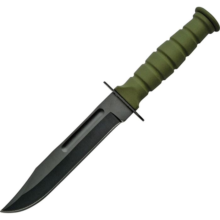 cn211360gn_military_fixed_blade_knife_-_green Military Fixed Blade Knife - Green - 7.23" Overall - CN211360GN - Image 1