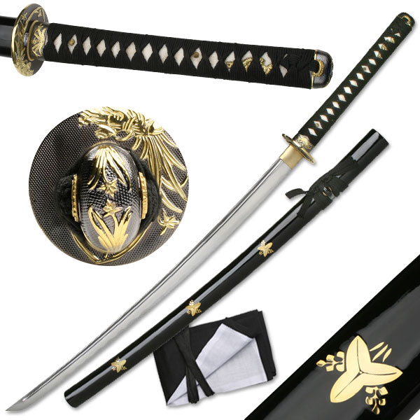 Ten Ryu Hand Forged Tri-Blossom Katana - MAZ-023F