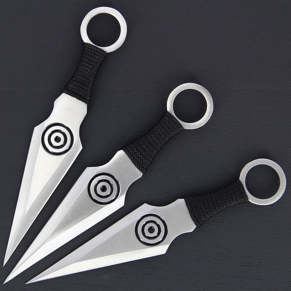 HOT SHOT Silver & Black Triangle Throwers - KNI-006