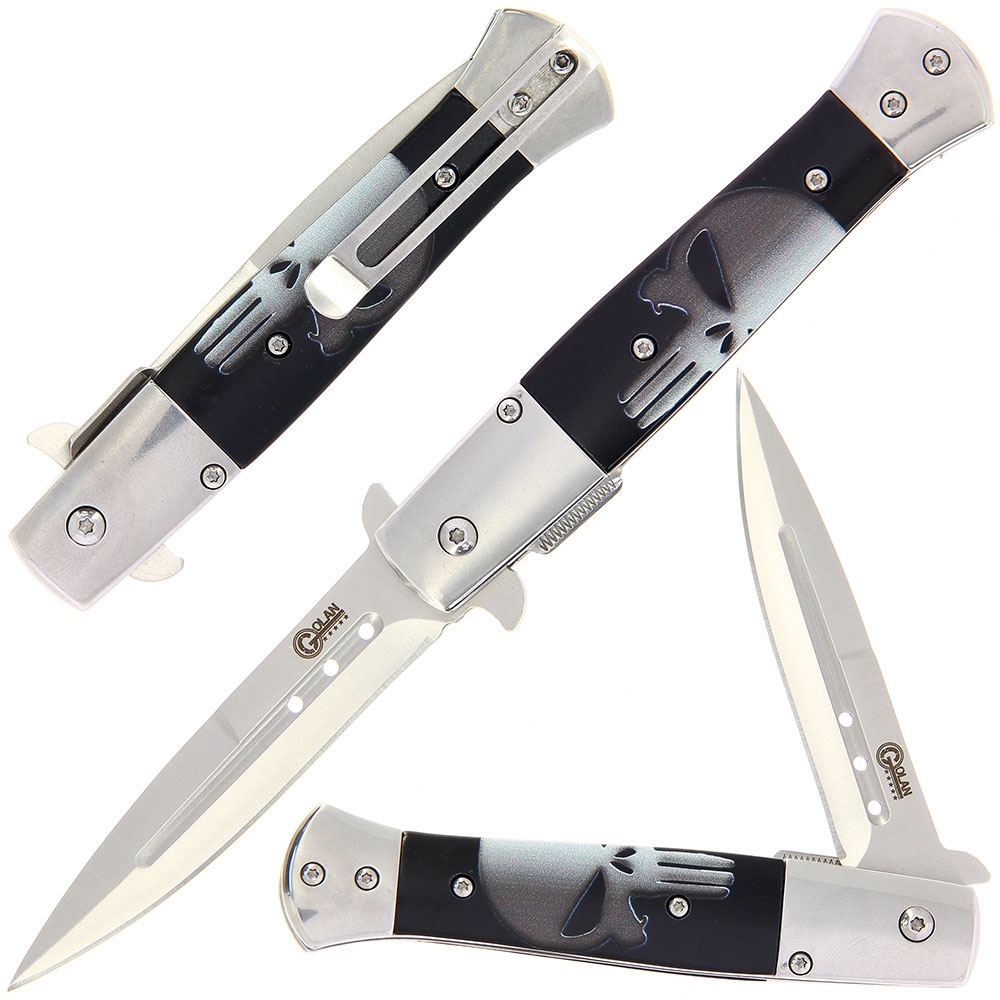 The Punisher Stiletto Lock Knife - K-LK-577-1