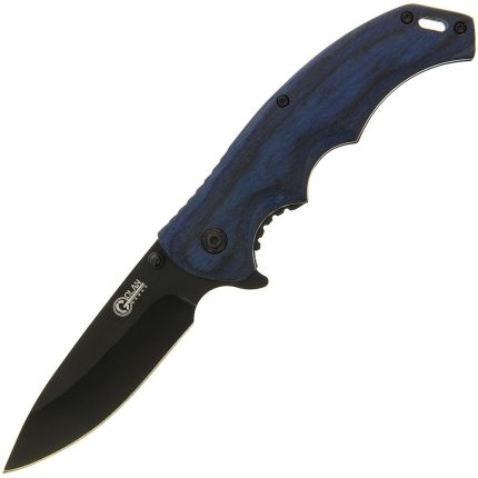 Golan Folding Knife with Blue Pakkawood Handle - GOL-541-BL