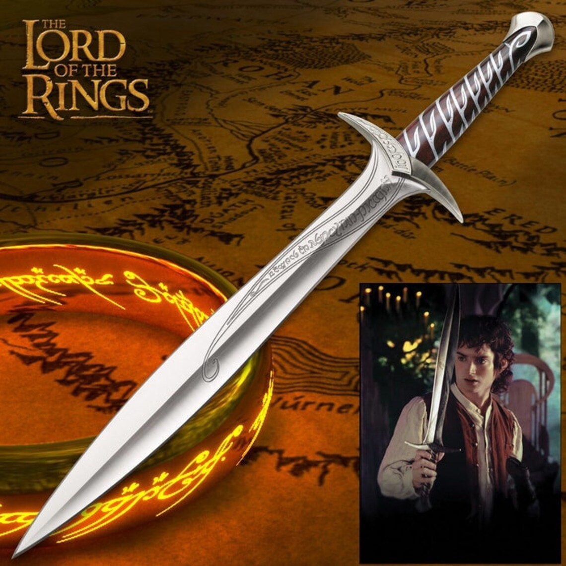 LOTR™ - STING™ The Sword Of Frodo Baggins With Wall Plaque