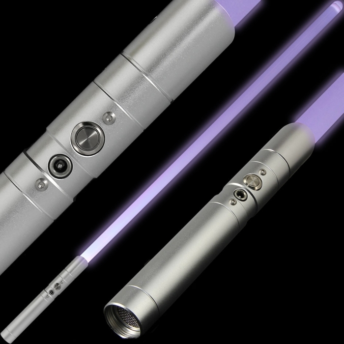 saber-0004d_1 Silver Rechargeable 7 Colour Lightsaber - Image 1